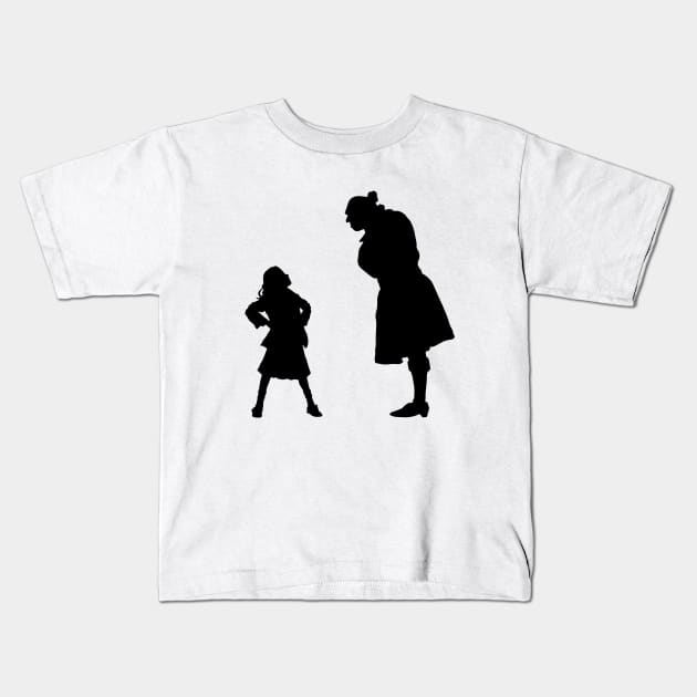 Matilda and Trunchbull from Matilda the Musical Kids T-Shirt by TheTreasureStash